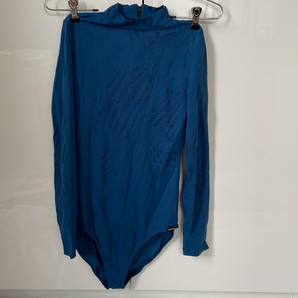 KORAL Bodysuit Long Sleeve Color-Blue/Green Size- Large NWOT